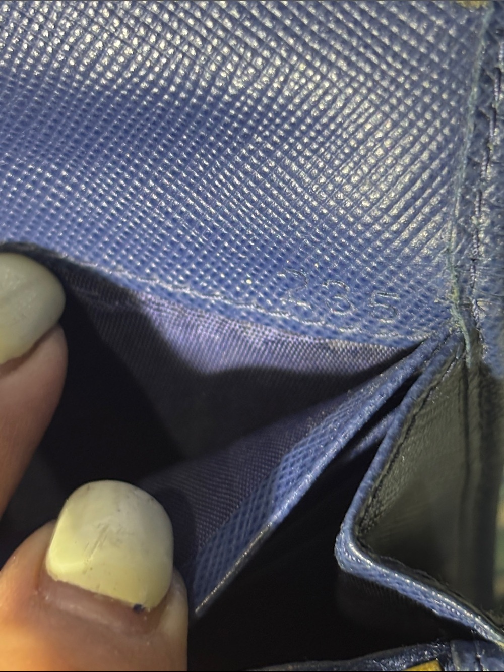 Prada Blue Saffiano Leather Flap Continental Wallet with Gold Logo Heat code 235 - Picture 12 of 13